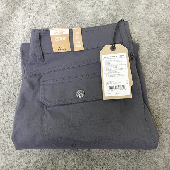 Prana Pants Womens Halle Straight Short Inseam New NWT Coal Gray Grey Hiking - Picture 7 of 7